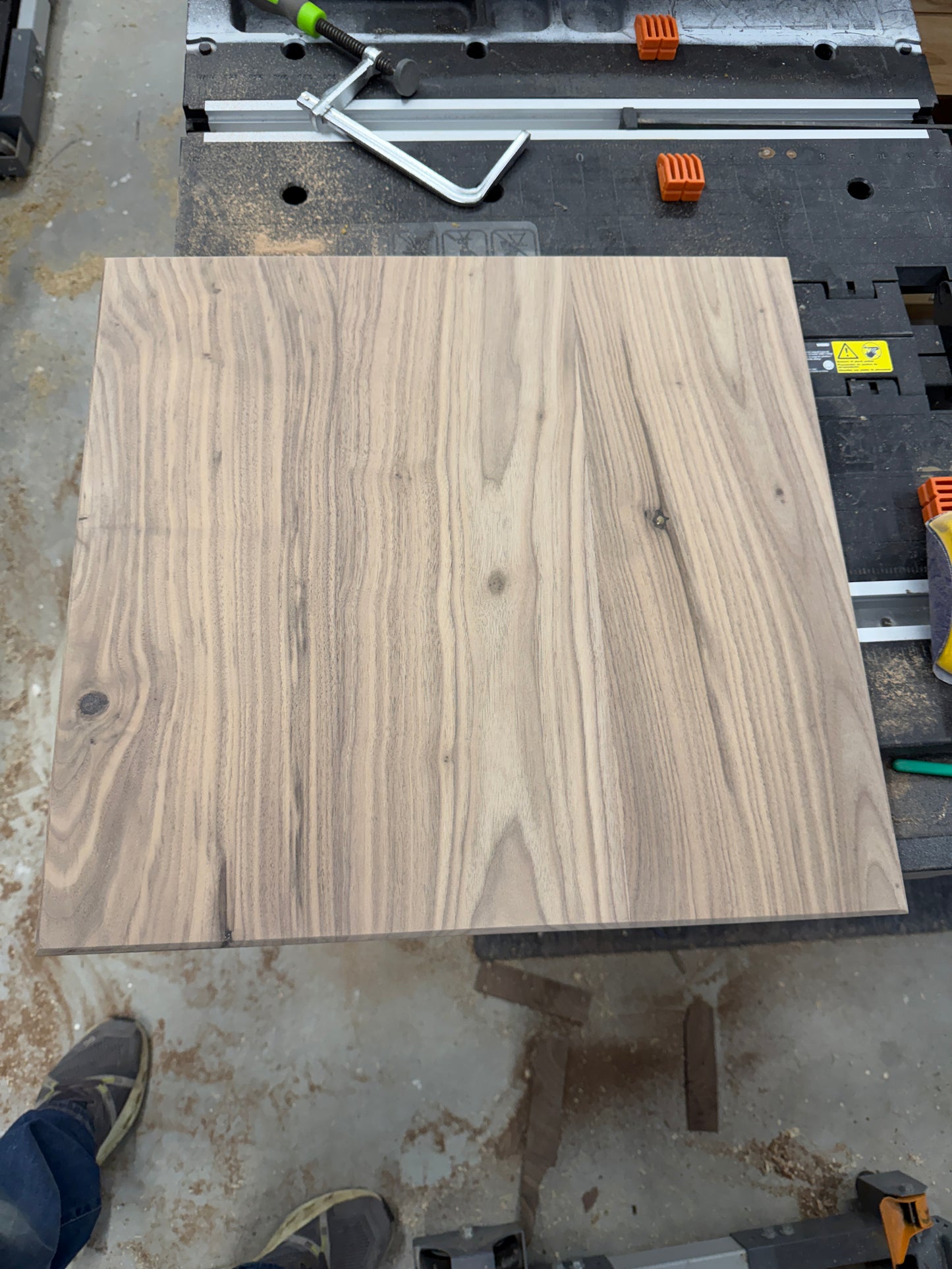 Walnut isolation platform pre-finish.